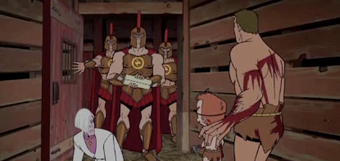 Illustration for article titled On Venture Bros, a Greek god calls for blood and Doc tries to sell Teddy Ruxpin PCP